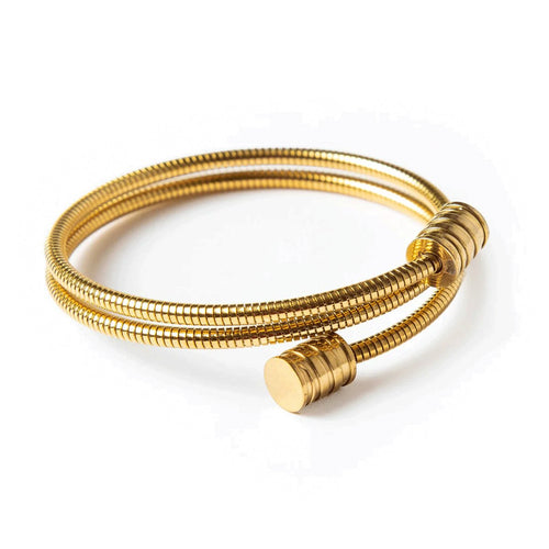 Crown Triple Spiral 18K Gold Plated Bracelet