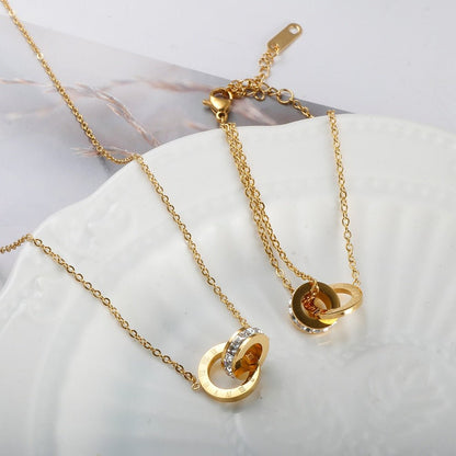 Crown Imperial Zirconia 18K Gold Plated Necklace