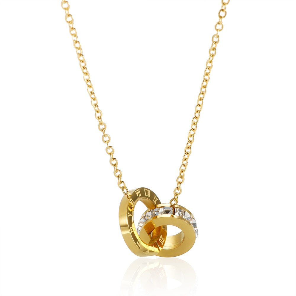 Crown Imperial Zirconia 18K Gold Plated Necklace
