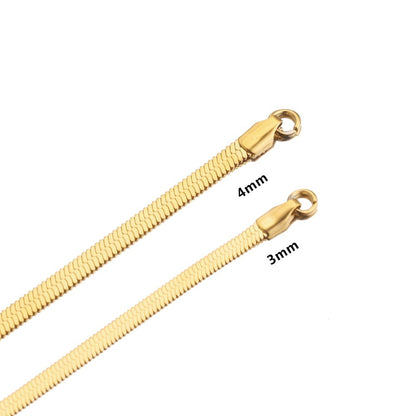 Crown Snake Chain 18K Gold Plated Necklace
